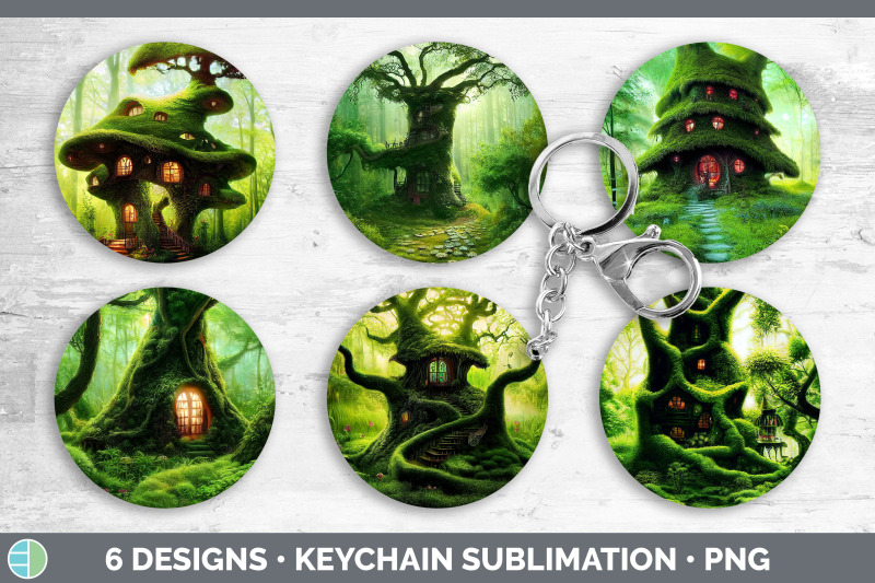 tree-house-keychain-bundle-keyring-sublimation-designs