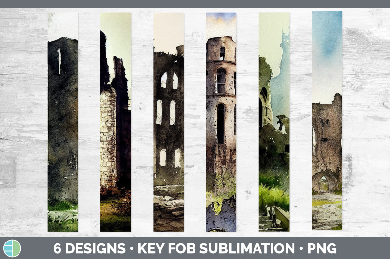 castle-ruins-key-fob-wristlet-sublimation