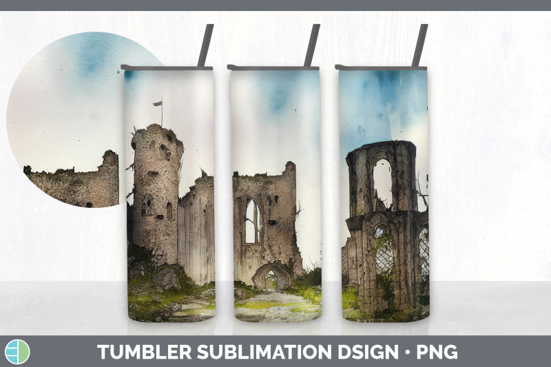 castle-ruins-tumbler-sublimation-bundle