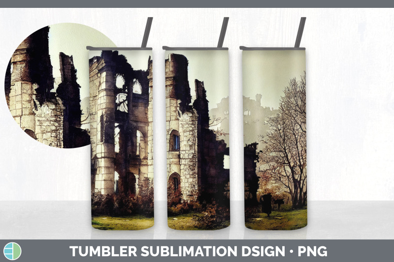 castle-ruins-tumbler-sublimation-bundle