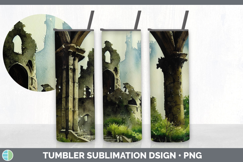 castle-ruins-tumbler-sublimation-bundle