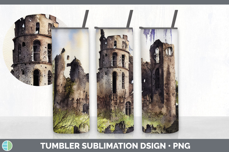 castle-ruins-tumbler-sublimation-bundle