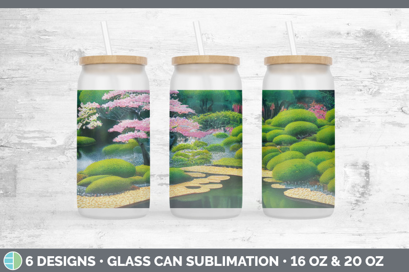 japanese-garden-glass-can-sublimation-beer-mason-jar