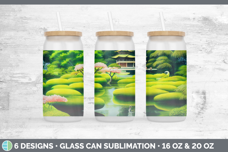 japanese-garden-glass-can-sublimation-beer-mason-jar