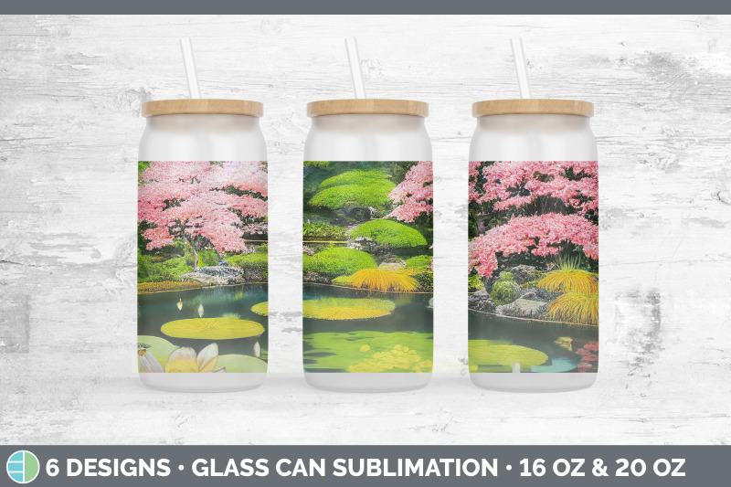 japanese-garden-glass-can-sublimation-beer-mason-jar