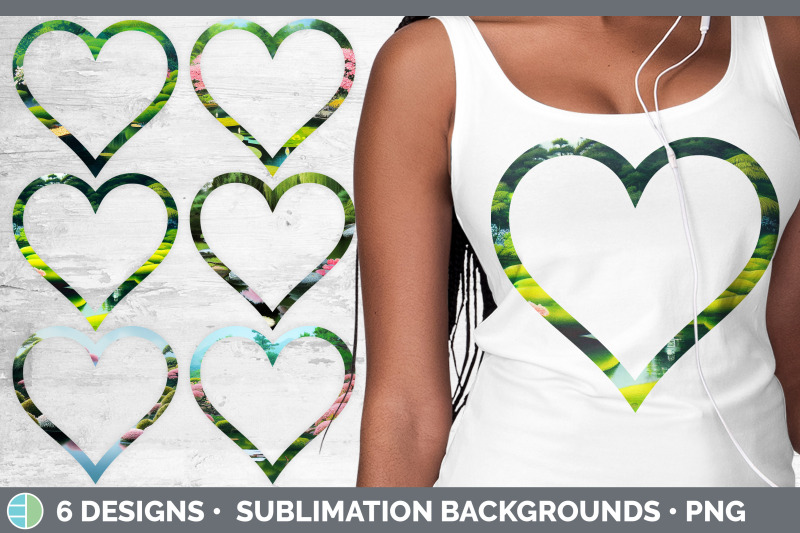 japanese-garden-heart-frame-clipart-sublimation-designs