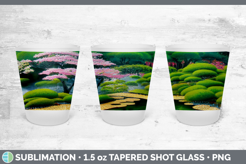 japanese-garden-shot-glass-sublimation-shot-glass-1-5oz-tapered