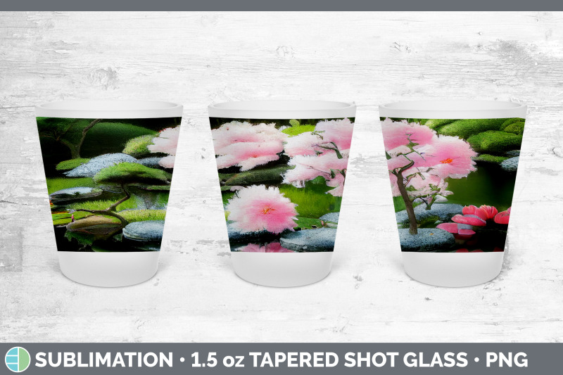 japanese-garden-shot-glass-sublimation-shot-glass-1-5oz-tapered