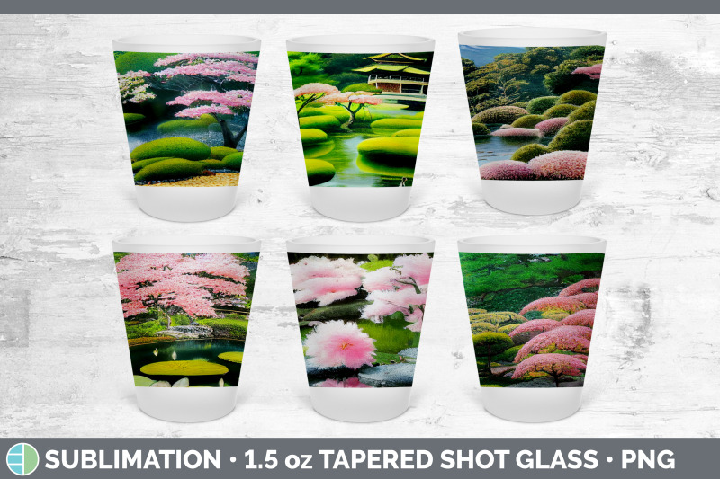 japanese-garden-shot-glass-sublimation-shot-glass-1-5oz-tapered