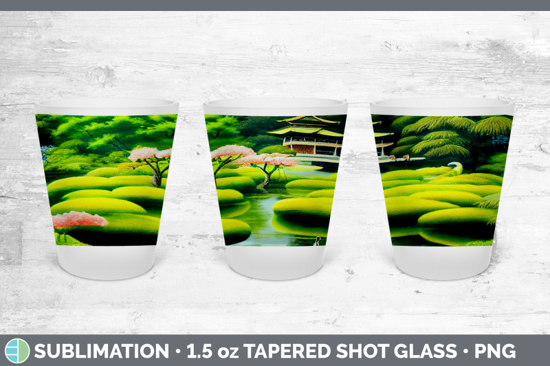 japanese-garden-shot-glass-sublimation-shot-glass-1-5oz-tapered