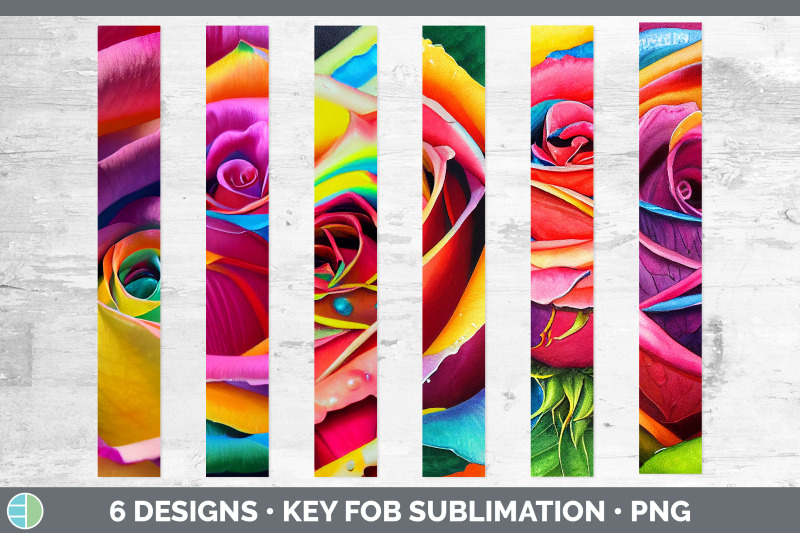 rainbow-roses-key-fob-wristlet-sublimation