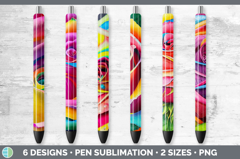 rainbow-roses-pen-wraps-epoxy-sublimation-bundle