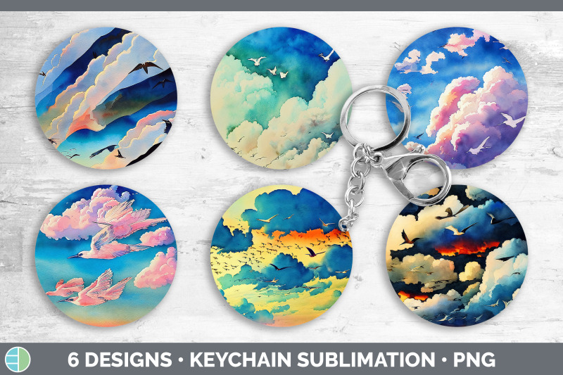 birds-flying-keychain-bundle-keyring-sublimation-designs