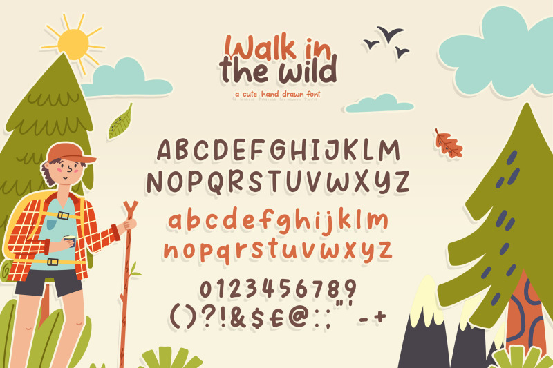 walk-in-the-wild-cute-fonts-kids-fonts-craft-fonts
