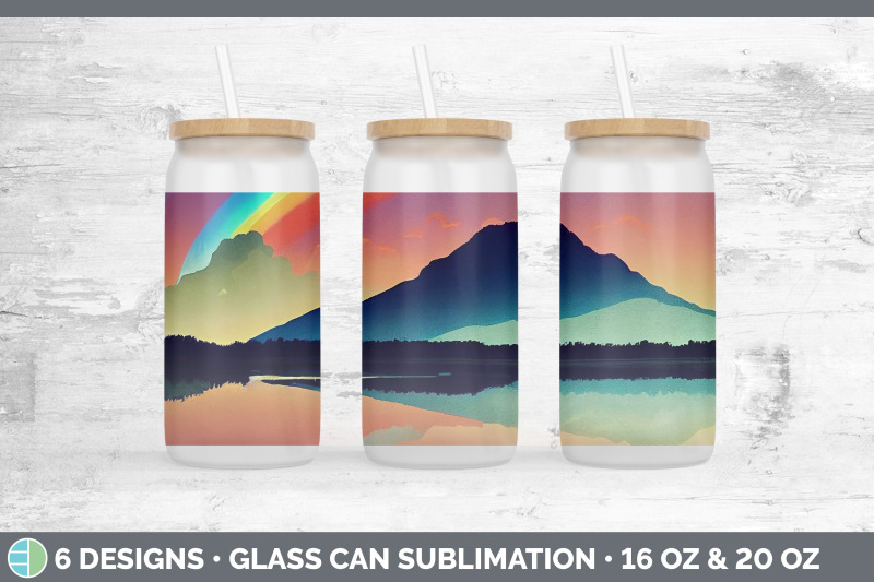 rainbow-mountains-glass-can-sublimation-beer-mason-jar