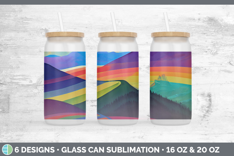 rainbow-mountains-glass-can-sublimation-beer-mason-jar