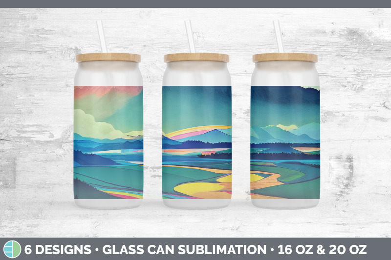 rainbow-mountains-glass-can-sublimation-beer-mason-jar