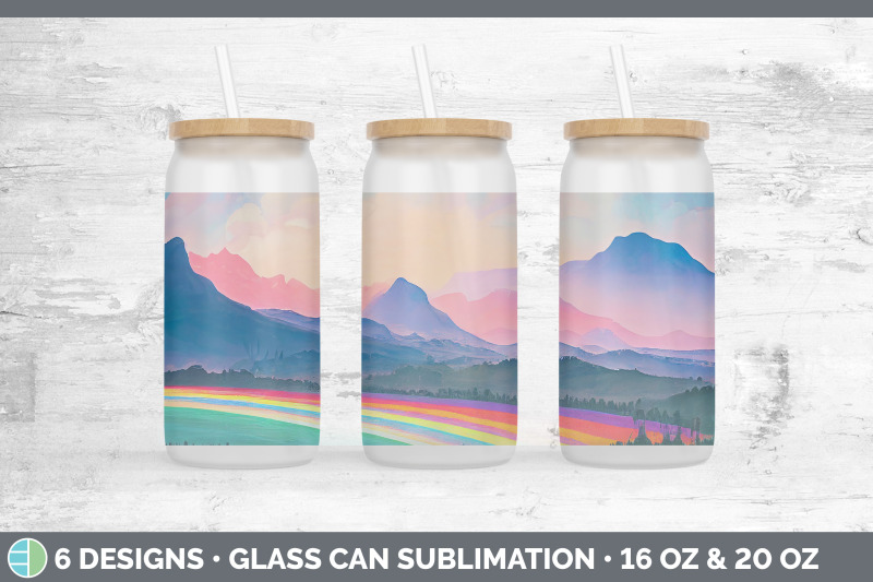 rainbow-mountains-glass-can-sublimation-beer-mason-jar