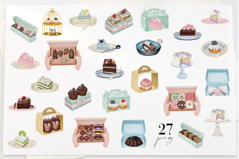 sweet-desserts-watercolor-collection