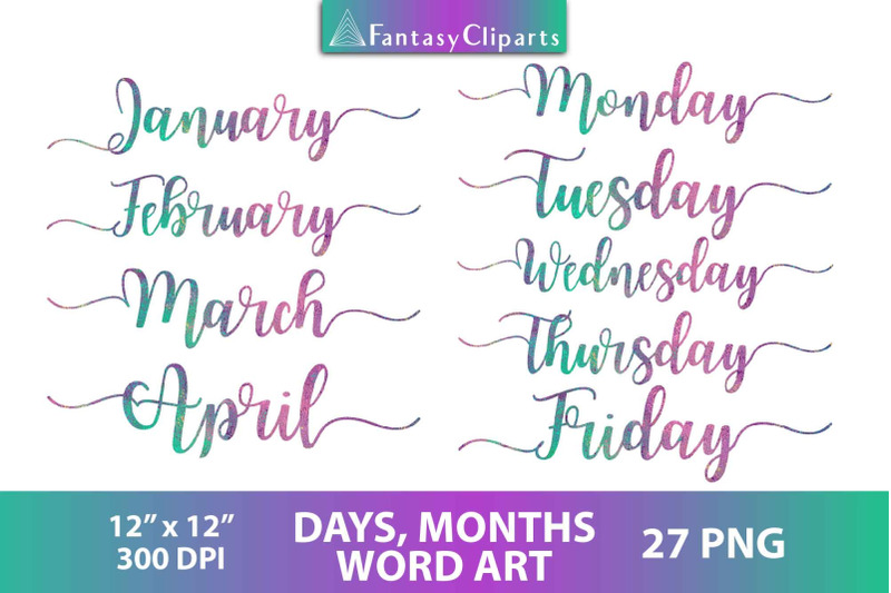 days-months-seasons-word-art-clipart-overlays-png