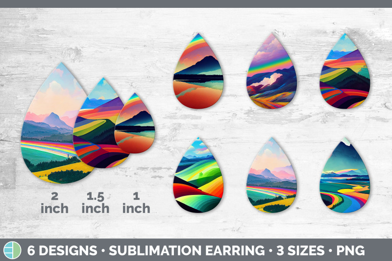 rainbow-mountains-teardrop-earring-sublimation-designs-bundle