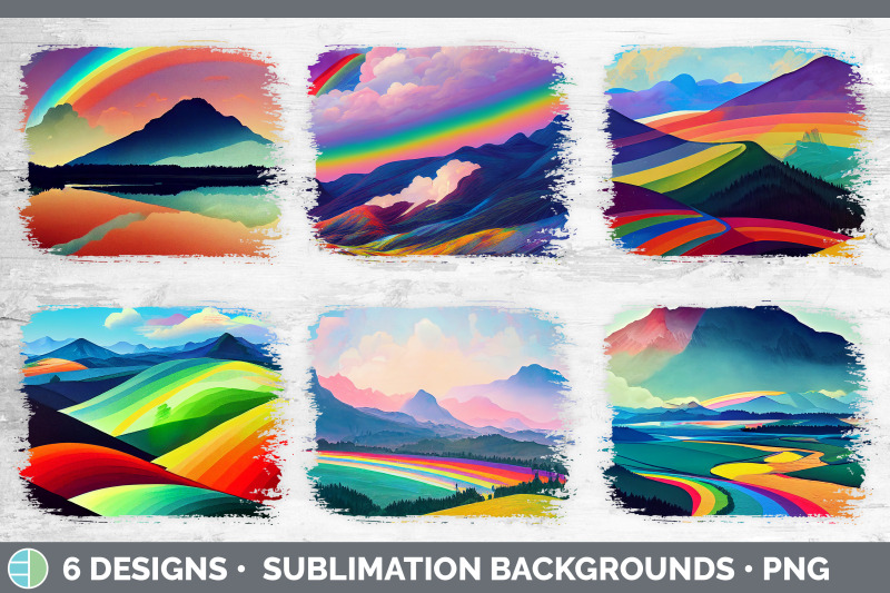 rainbow-mountains-distressed-sublimation-background-panel