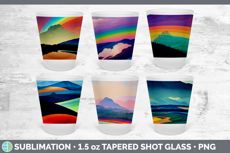 rainbow-mountains-shot-glass-sublimation-shot-glass-1-5oz-tapered