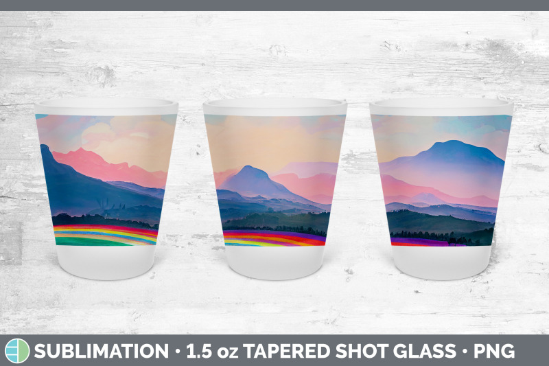 rainbow-mountains-shot-glass-sublimation-shot-glass-1-5oz-tapered