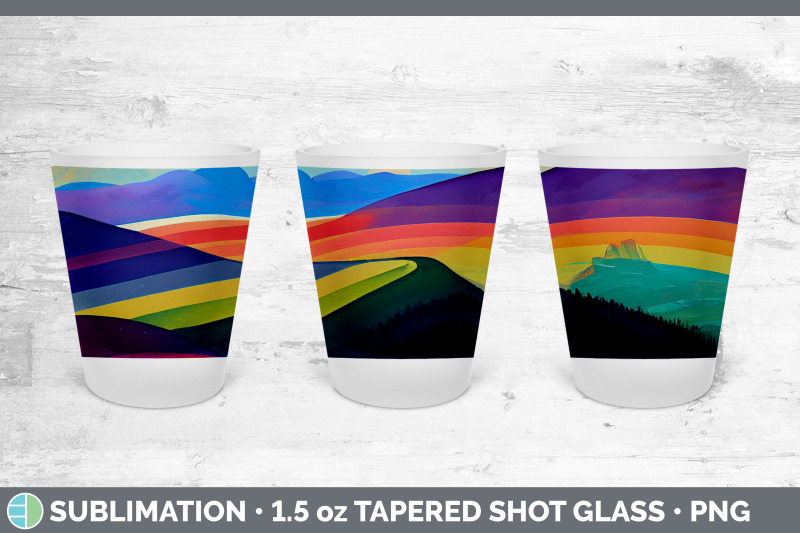 rainbow-mountains-shot-glass-sublimation-shot-glass-1-5oz-tapered