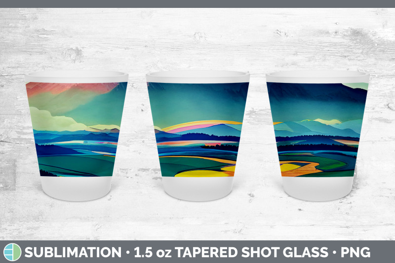 rainbow-mountains-shot-glass-sublimation-shot-glass-1-5oz-tapered