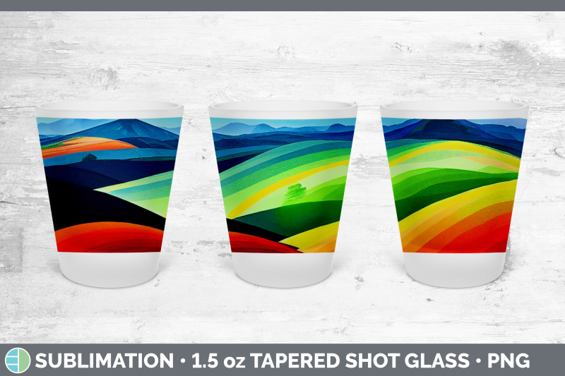 rainbow-mountains-shot-glass-sublimation-shot-glass-1-5oz-tapered