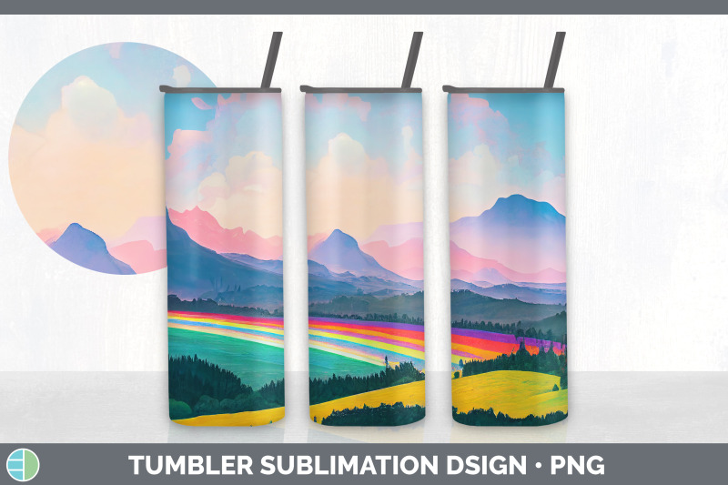 rainbow-mountains-tumbler-sublimation-bundle