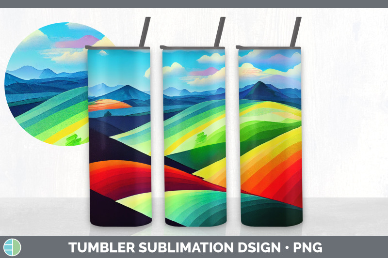 rainbow-mountains-tumbler-sublimation-bundle