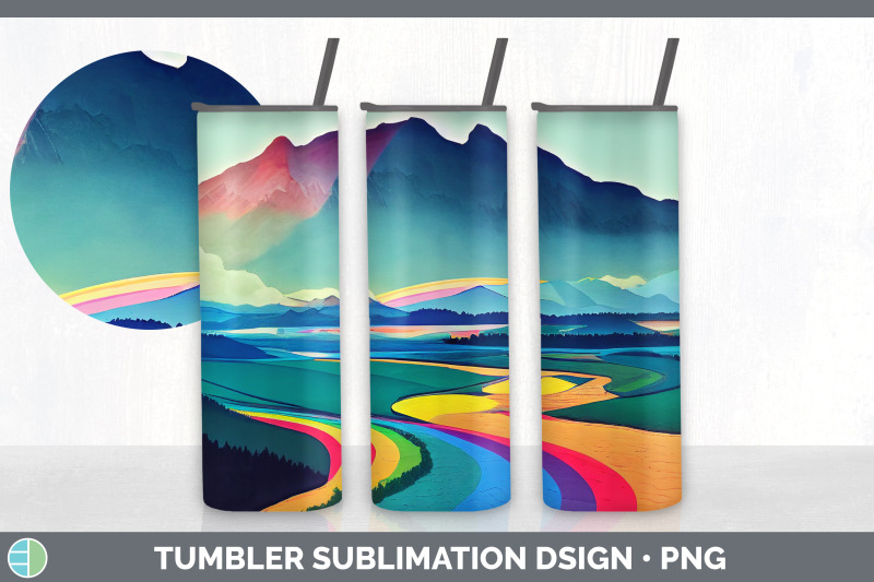 rainbow-mountains-tumbler-sublimation-bundle