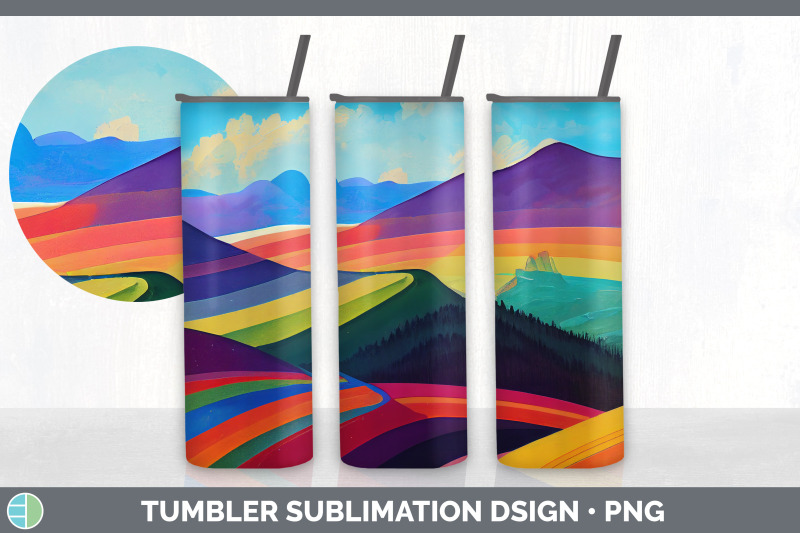 rainbow-mountains-tumbler-sublimation-bundle