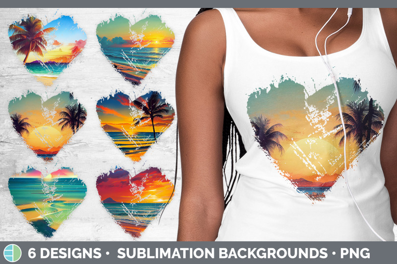 beach-sunset-heart-distressed-clipart-sublimation-designs