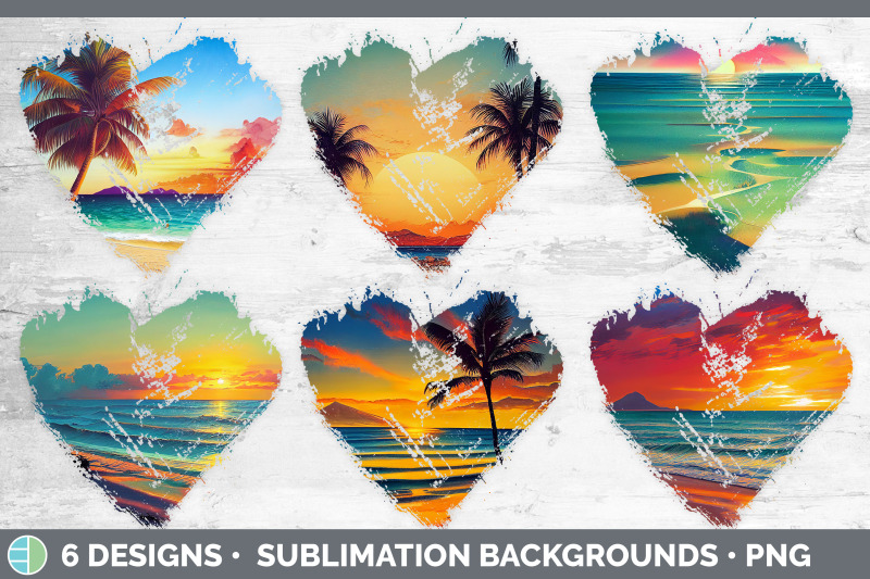 beach-sunset-heart-distressed-clipart-sublimation-designs