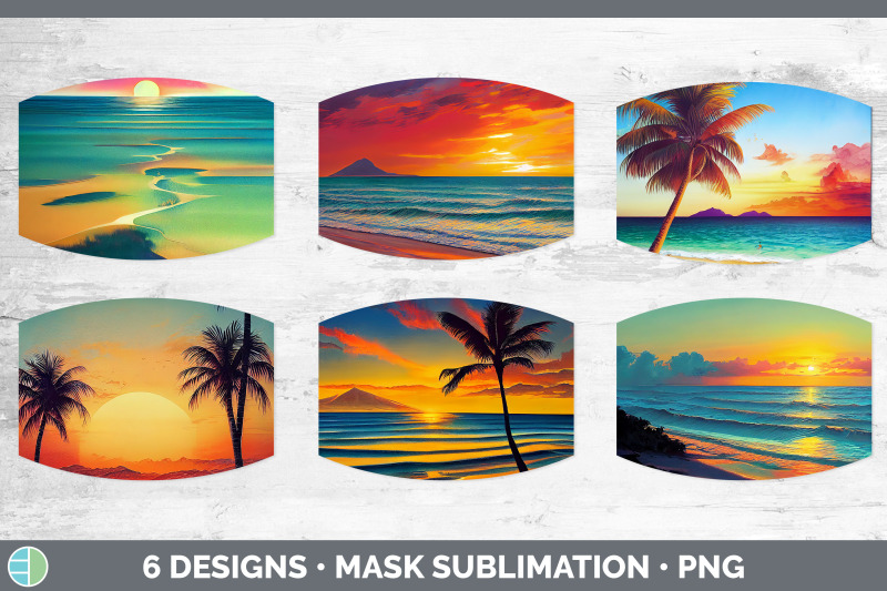 beach-sunset-mask-sublimation-bundle-face-mask-designs