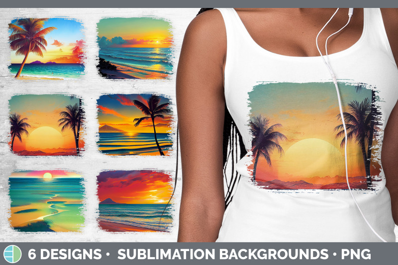 beach-sunset-distressed-sublimation-background-panel