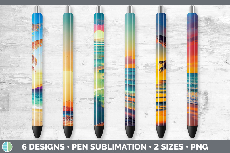 beach-sunset-pen-wraps-epoxy-sublimation-bundle