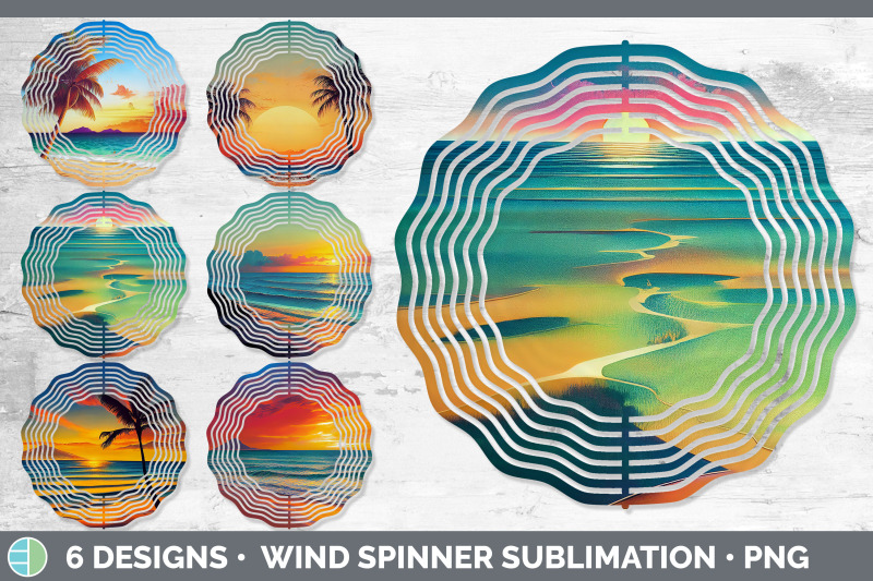 beach-sunset-painted-wind-spinner-sublimation-designs-bundle