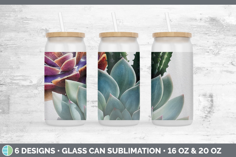 succulents-glass-can-sublimation-beer-mason-jar