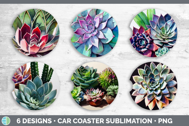 succulents-car-coaster-sublimation-designs-bundle