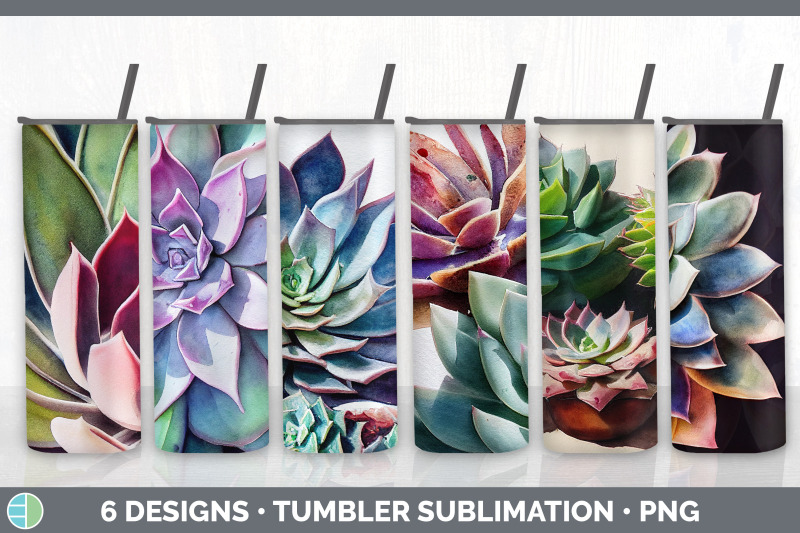 succulents-tumbler-sublimation-bundle