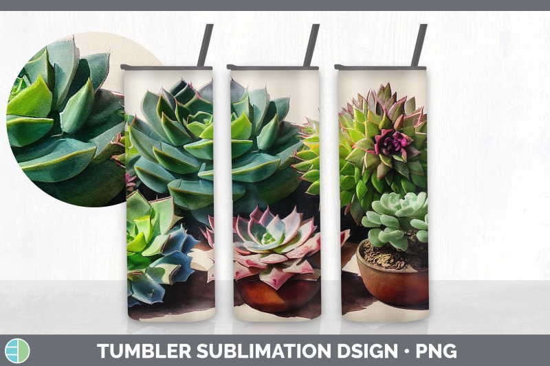 succulents-tumbler-sublimation-bundle