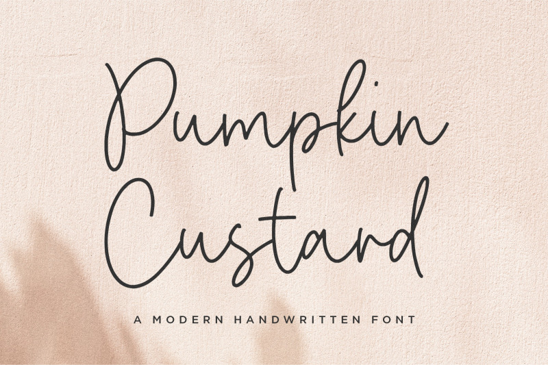 pumpkind-custard-modern-handwritten-font