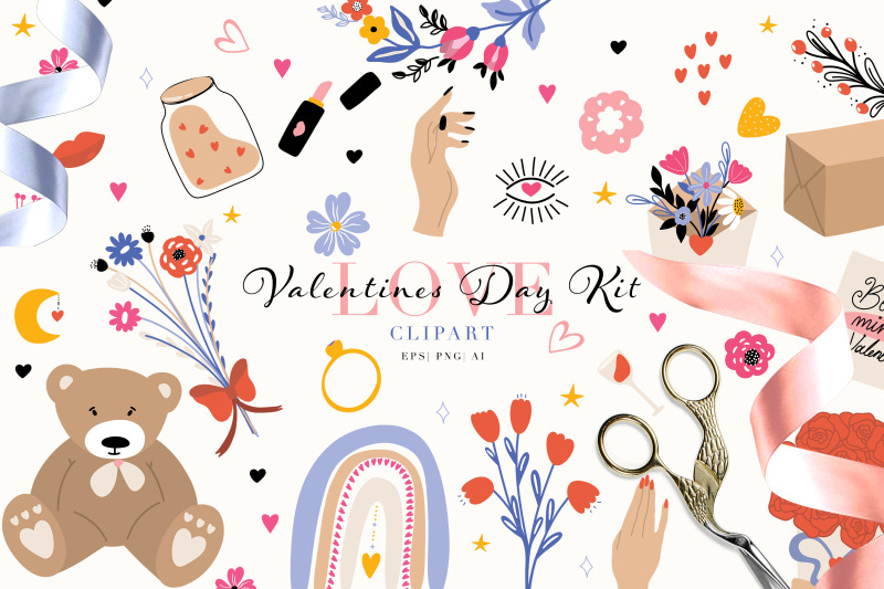valentines-day-kit-love-clipart-collection