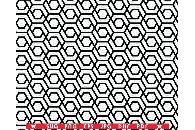 svg-black-hexagons-seamless-pattern-digital-clipart