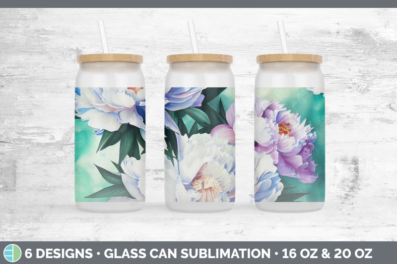 peonies-glass-can-sublimation-beer-mason-jar