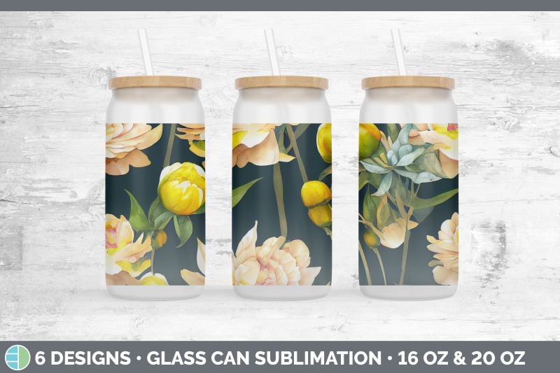 peonies-glass-can-sublimation-beer-mason-jar